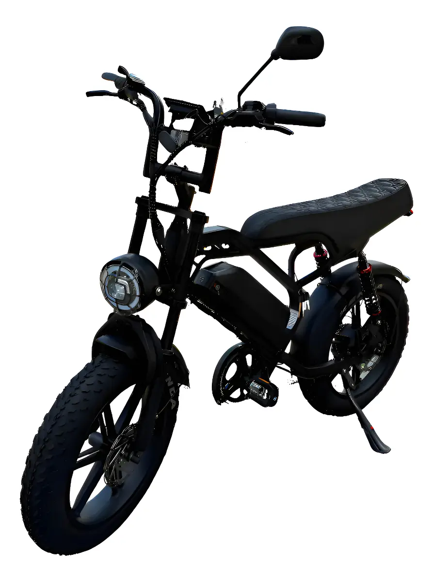 Bicicleta Bike Elétrica V9 Max 1000w 48km Freio Hidraulico Preto