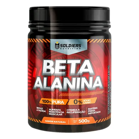 Beta Alanina Pura 500g Soldiers Nutrition Treino Performance Força Natural