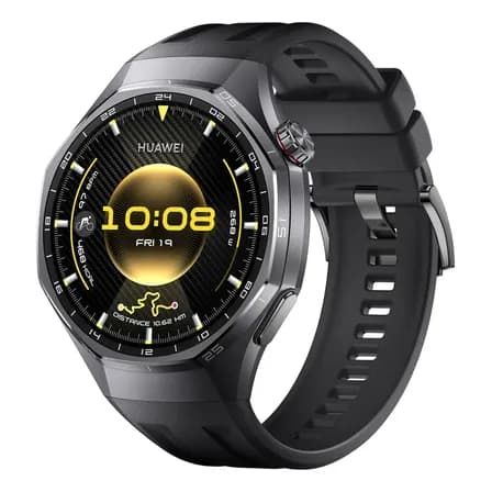 Smartwatch Huawei Watch Gt 6 Pro 46mm Gps Ecg Safira Titânio Prateado-escuro Fluoroelastômero Preto
