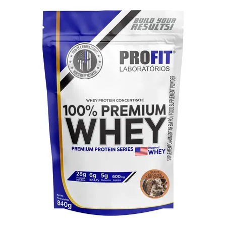 Whey Protein 100% Concentrado Premium 840g Profit Sabor Cookies Cookies And Cream