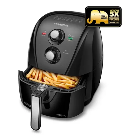 Fritadeira Sem Óleo Air Fryer 4l Mondial 1500w Afn-40-bft Preto 220v