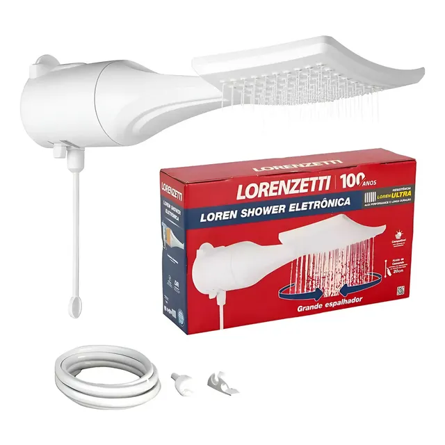 Chuveiro Lorenzetti Loren Shower Ultra Eletrônico Branco 7500w 220v 7.5 W