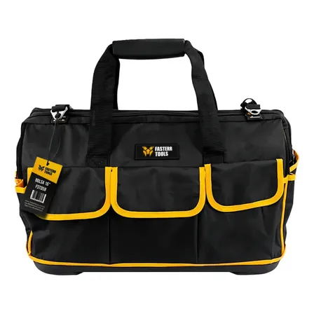 Bolsa Lona P/ Ferramentas Fasterr Fst058 Fundo Emborrachado Preto
