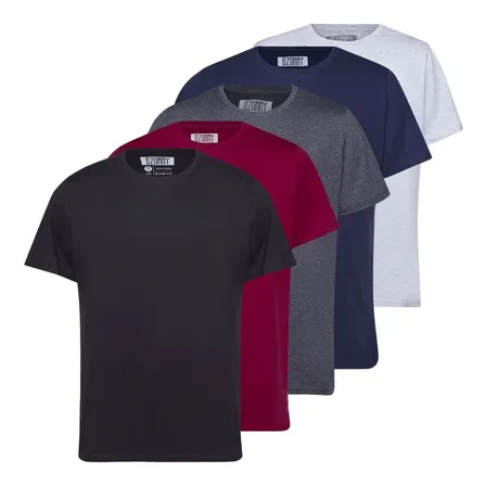 Kit 5 Camiseta Masculina Lisa Basica100% Algodão Premium Fit