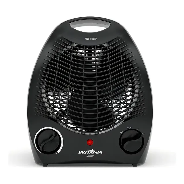 Aquecedor E Ventilador Britânia Ab1500p 2000w Preto Com Desligamento Automático