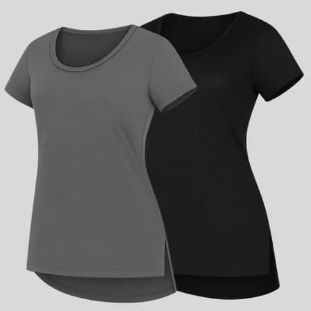 Kit 2 Blusa Tapa Bumbum Fitness Treino Academia Fashion